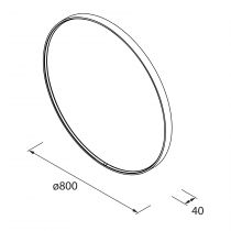 Miroir led Mito curve Ø80cm - SALGAR Réf. 103359