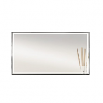 Miroir led Narcisse 100x60cm 29,28W avec anti-buée / Cadre noir - DECOTEC Réf. 1746522