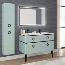 Miroir led Narcisse 100x60cm 29,28W avec anti-buée / Cadre noir - DECOTEC Réf. 1746522