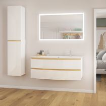 Miroir LED Narcisse 150x70cm cadre dépoli - DECOTEC Réf. 1746541