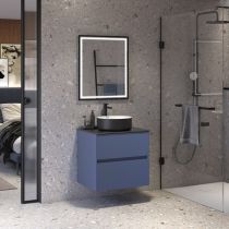  Miroir led Narcisse 60x60cm 21,6W avec anti-buée / Cadre noir - DECOTEC Réf. 1746502