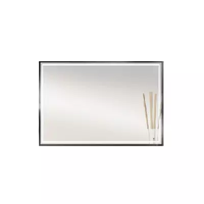 Miroir led Narcisse 80x60cm 25,44W avec anti-bu�e / Cadre noir - DECOTEC R�f. 1746512