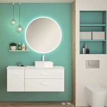  Miroir led Narcisse Ø70cm 19,2W avec anti-buée / Cadre dépoli - DECOTEC Réf. 1746551