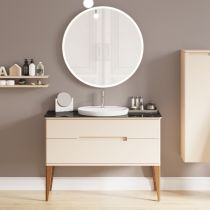  Miroir led Narcisse Ø90cm 25,44W avec anti-buée / Cadre dépoli - DECOTEC Réf. 1746561