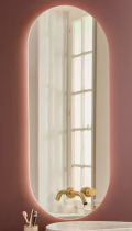Miroir LED oblong percé 2 trous pour mitigeur - JACOB DELAFON Réf. EB1492-NF