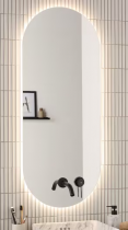 Miroir LED oblong percé 2 trous pour mitigeur - JACOB DELAFON Réf. EB1492-NF