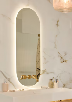 Miroir LED oblong percé 3 trous pour mélangeur - JACOB DELAFON Réf. EB1493-NF