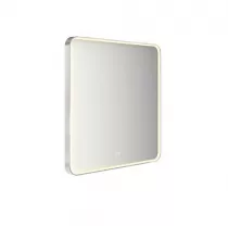 Miroir led PROMESS carr&eacute; 80x80cm 26W avec anti-bu&eacute;e / Cadre chrom&eacute; - DECOTEC R&eacute;f. 1747211