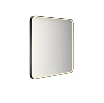 Miroir led PROMESS carr� 80x80cm 26W avec anti-bu�e / Cadre noir - DECOTEC R�f. 1747212