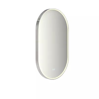 Miroir led PROMESS oblong 55x90cm 20W avec anti-bu�e / Cadre chrom� - DECOTEC R�f. 1747281