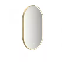 Miroir led PROMESS oblong 55x90cm 20W avec anti-bu&eacute;e / Cadre dor&eacute; - DECOTEC R&eacute;f. 1747283