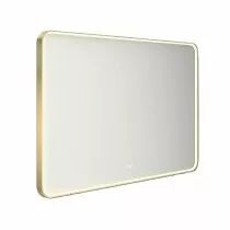 Miroir led PROMESS rectangle 120x80cm 32W avec anti-bu&eacute;e / Cadre dor&eacute; - DECOTEC R&eacute;f. 1747233