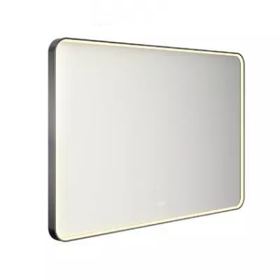 Miroir led PROMESS rectangle 120x80cm 32W avec anti-bu�e / Cadre noir - DECOTEC R�f. 1747232