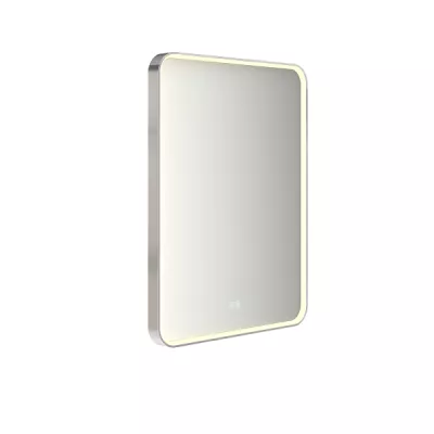 Miroir led PROMESS rectangle 60x80cm 22W avec anti-bu�e / Cadre chrom� - DECOTEC R�f. 1747201