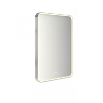 Miroir led PROMESS rectangle 60x80cm 22W avec anti-bu&eacute;e / Cadre chrom&eacute; - DECOTEC R&eacute;f. 1747201