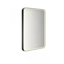Miroir led PROMESS rectangle 60x80cm 22W avec anti-bu&eacute;e / Cadre noir - DECOTEC R&eacute;f. 1747202