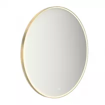 Miroir led PROMESS rond &Oslash;110cm 28W avec anti-bu&eacute;e / Cadre dor&eacute; - DECOTEC R&eacute;f. 1747263