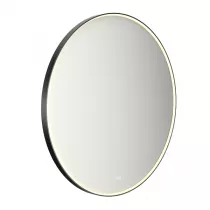 Miroir led PROMESS rond &Oslash;110cm 28W avec anti-bu&eacute;e / Cadre noir - DECOTEC R&eacute;f. 1747262