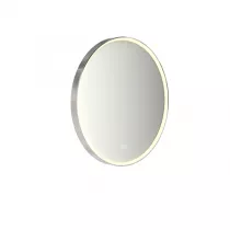 Miroir led PROMESS rond &Oslash;70cm 18W avec anti-bu&eacute;e / Cadre chrom&eacute; - DECOTEC R&eacute;f. 1747241