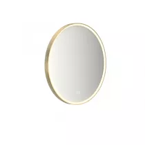 Miroir led PROMESS rond &Oslash;70cm 18W avec anti-bu&eacute;e / Cadre dor&eacute; - DECOTEC R&eacute;f. 1747243