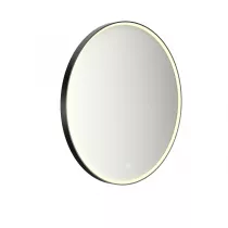 Miroir led PROMESS rond &Oslash;90cm 23W avec anti-bu&eacute;e / Cadre noir - DECOTEC R&eacute;f. 1747252