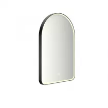 Miroir led PROMESS semi-oblong 55x80cm 20W avec anti-bu&eacute;e / Cadre noir - DECOTEC R&eacute;f. 1747272