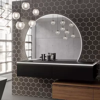 Miroir led Reflet Moon+ 120/140cm cadre laqu� (Finition au choix) - Sanijura R�f. 905067