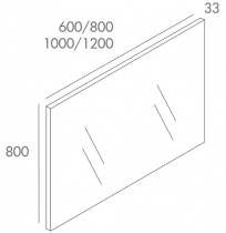 Miroir led rétroéclairé Celest 100x80cm avec antibuée - O\'DESIGN Réf. CELEST1000