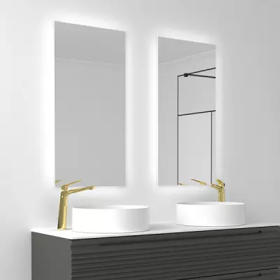 Miroir led r�tro�clair� Celest 45x90cm avec antibu�e - O\'DESIGN R�f. CELEST450