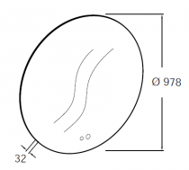 Miroir LED rond percé 2 trous pour mitigeur - JACOB DELAFON Réf. EB1490-NF