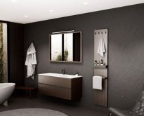 Miroir LED Woody 120cm Chêne brut naturel - DECOTEC Réf. 1821681