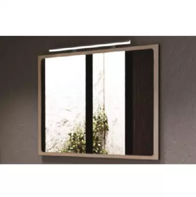Miroir LED Woody 90cm placage bois (2 finitions) - DECOTEC