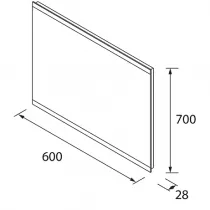 Miroir LINIIA 60cm - SALGAR R&eacute;f. 113643