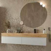 Miroir OASIS Ø100cm avec applique Gilda - SALGAR