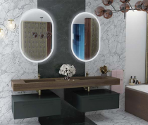 Miroir Oblong+ 80x65cm cadre Blanc - SANIJURA Réf. 905080