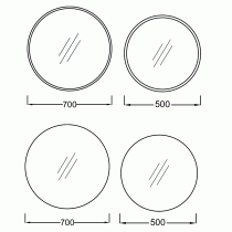 Miroir ODÉON RIVE GAUCHE Ø 50 & 70 cm - 5 Finitions - JACOB DELAFON