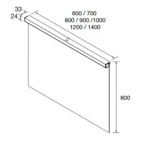 Miroir OPTIMUS avec applique led 11W 70x80cm - SALGAR Réf. 106046