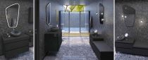 Miroir Reflet Galet+ 60x97cm avec éclairage LED 26W cadre laqué - Sanijura Réf. 905069