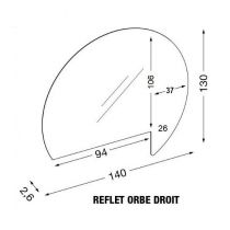 Miroir Reflet ORBE droite 140cm rétro-éclairé 24W - SANIJURA Réf. 905020