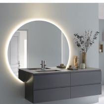 Miroir Reflet ORBE gauche 140cm rétro-éclairé 24W - SANIJURA Réf. 905019