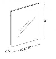 Miroir Reflet Pure 40x65cm - SANIJURA Réf. 901002