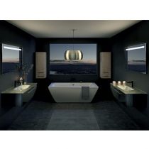 Miroir Reflet Sens 100x65cm avec éclairage LED 11W & antibuée 50W - SANIJURA Réf. 902055