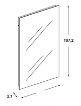 Miroir Reflet toute hauteur 120x107.2cm (spot en option) - SANIJURA Réf. 901041