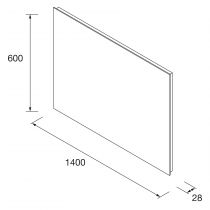 Miroir Reflexo 140x60cm (horizontal ou vertical) led 17,28W - SALGAR Réf. 91115