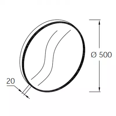 MIroir rond 50cm cadre Bronze - JACOB DELAFON R�f. EB1176-CPR