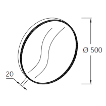 MIroir rond 50cm cadre Bronze - JACOB DELAFON Réf. EB1176-CPR