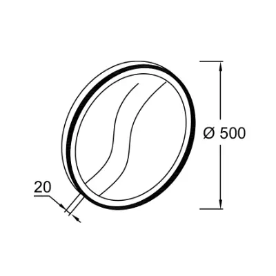 Miroir rond 50cm cadre et LED Dor� - JACOB DELAFON R�f. EB1288-GLD