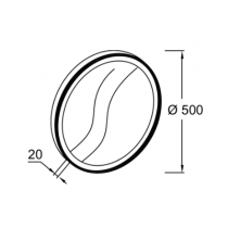 Miroir rond 50cm cadre et LED Doré - JACOB DELAFON Réf. EB1288-GLD