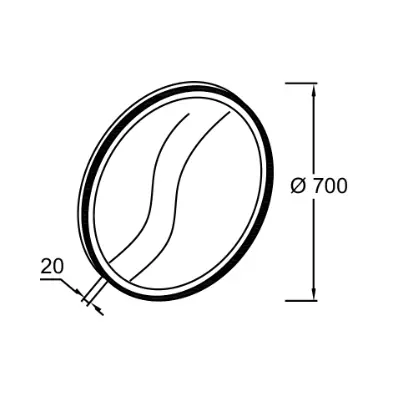 Miroir rond 70cm cadre et LED Bronze - JACOB DELAFON R�f. EB1289-CPR