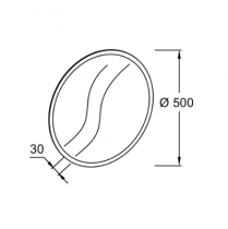 Miroir rond Apparence biseauté Ø 50 cm - JACOB DELAFON Réf. EB1437-NF